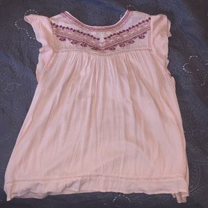 Knox rose peachy top embroidered